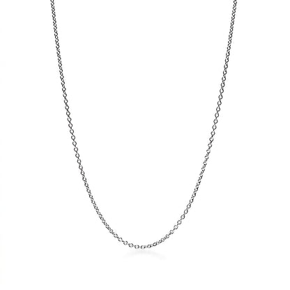 HELIOR 1.2mm PT950 platinum cable chain necklace on a white background