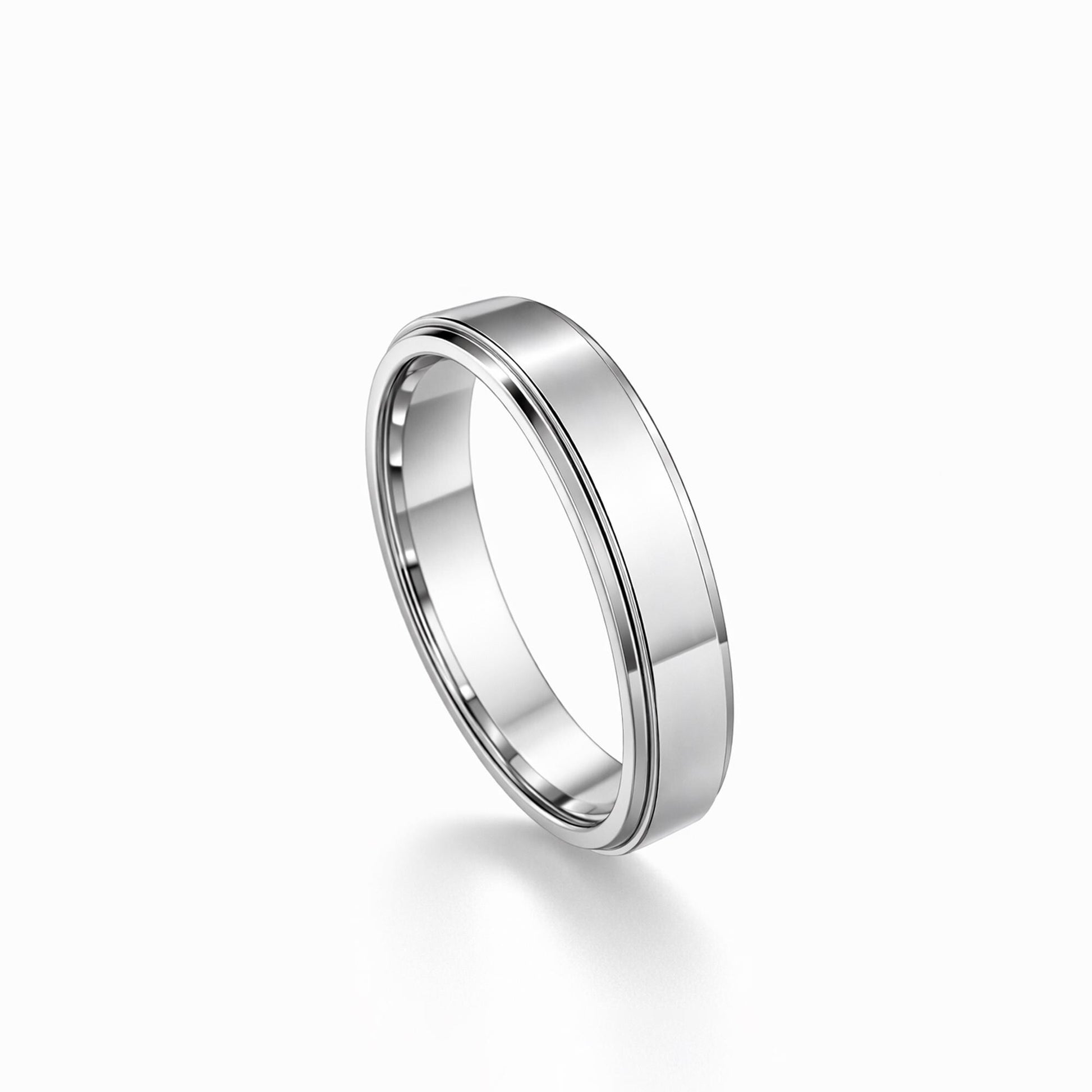 PT950 platinum kinetic band 5mm side profile