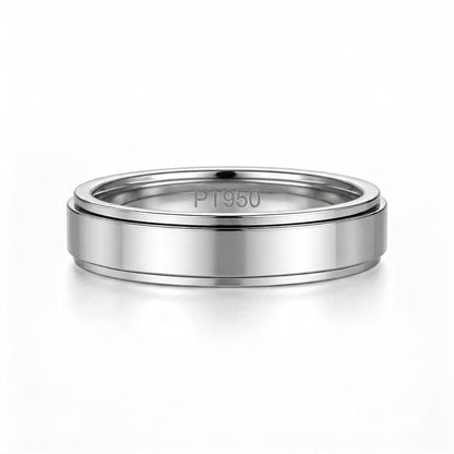 PT950 platinum kinetic band 5mm front view