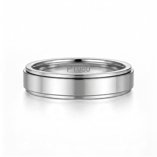 PT950 platinum kinetic band 5mm front view