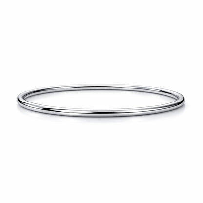 Solid PT950 platinum high-polish bangle 3mm on white