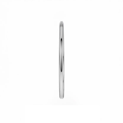 Side profile of 3mm high-polish platinum bangle