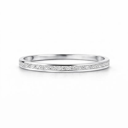 PT950 platinum textured wedding band 3mm front view