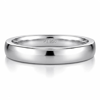 PT950 platinum court wedding band 5mm front view