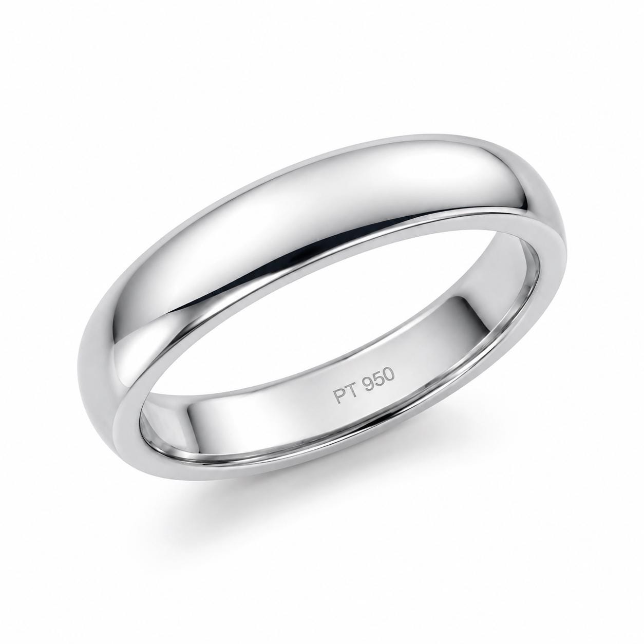 PT950 platinum court wedding band 5mm setting and finish detail