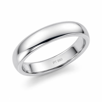 PT950 platinum court wedding band 5mm setting and finish detail