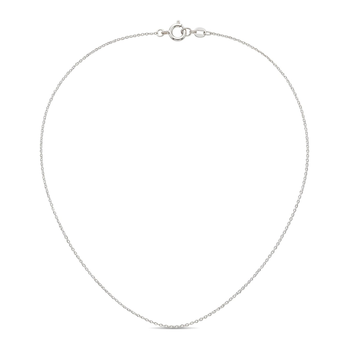 Full circular view of fine solid PT950 platinum cable chain