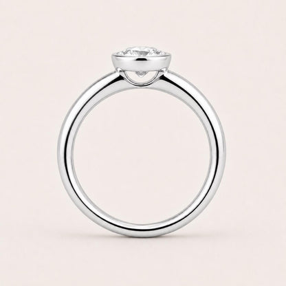 PT950 platinum bezel lab diamond ring 0.50ct additional detail view