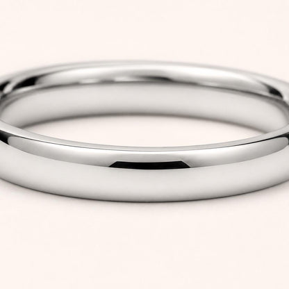 PT950 platinum court wedding band in 3mm or 4mm material and design detail
