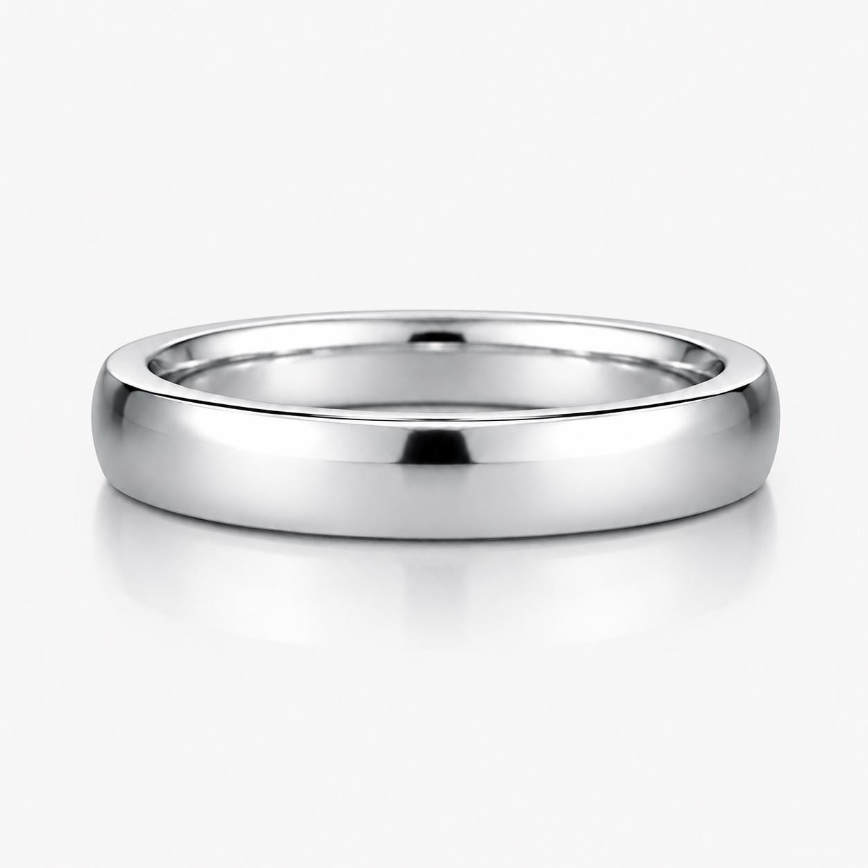 PT950 platinum court wedding band in 3mm or 4mm additional detail view