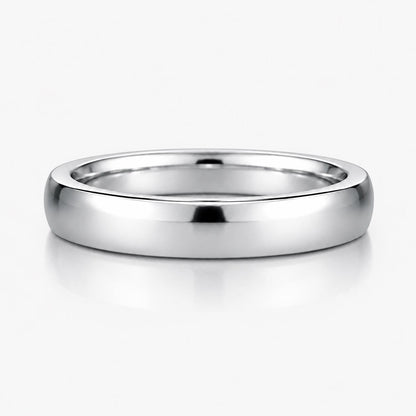 PT950 platinum court wedding band in 3mm or 4mm additional detail view