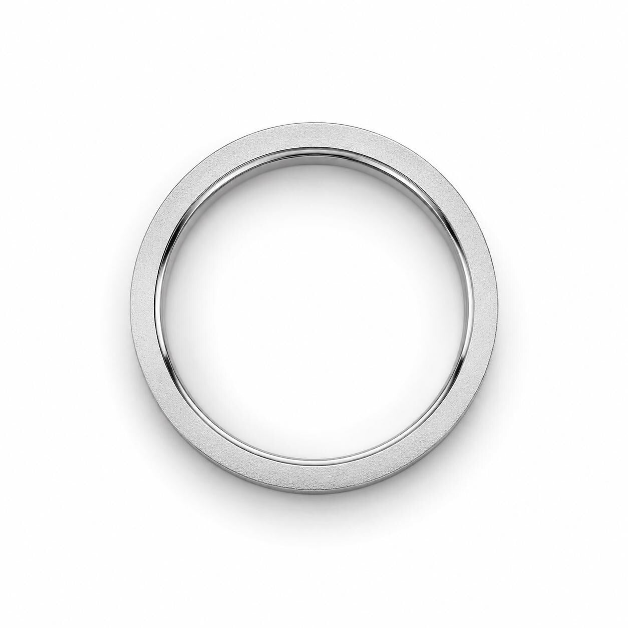 PT950 platinum sandblasted wedding band 5mm close-up detail